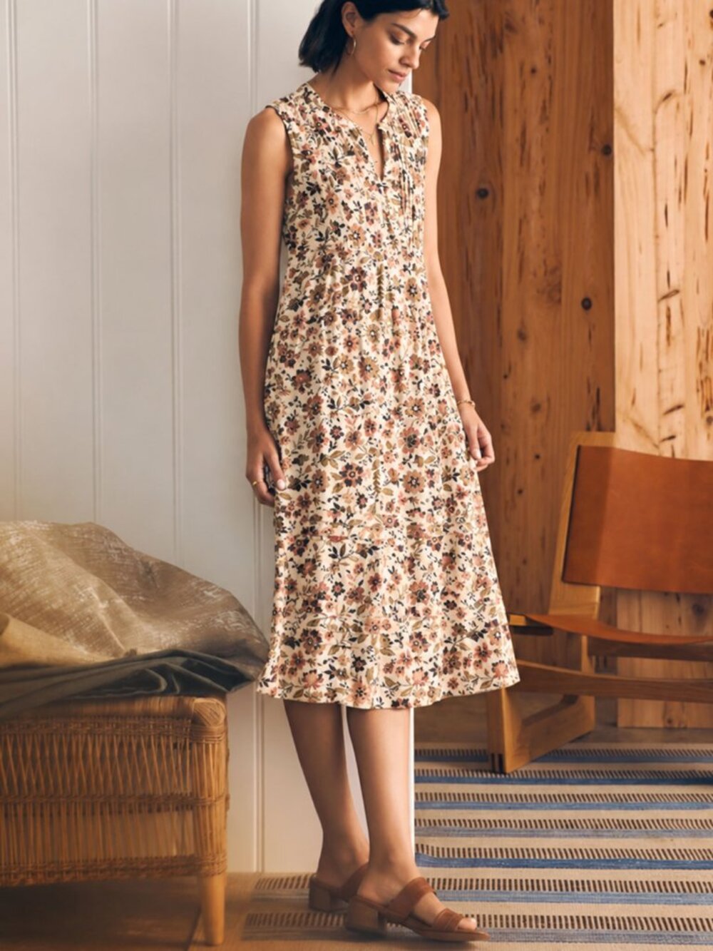 Faherty Isha Midi Dress in Taos Floral XS